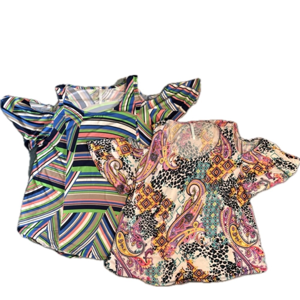 S-Twelve bundle Of 2 cold shoulder tops
